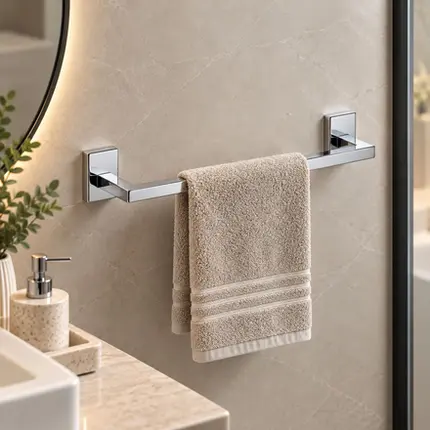 Kit de Acessórios para Banheiro 4 Peças Inox Cromado