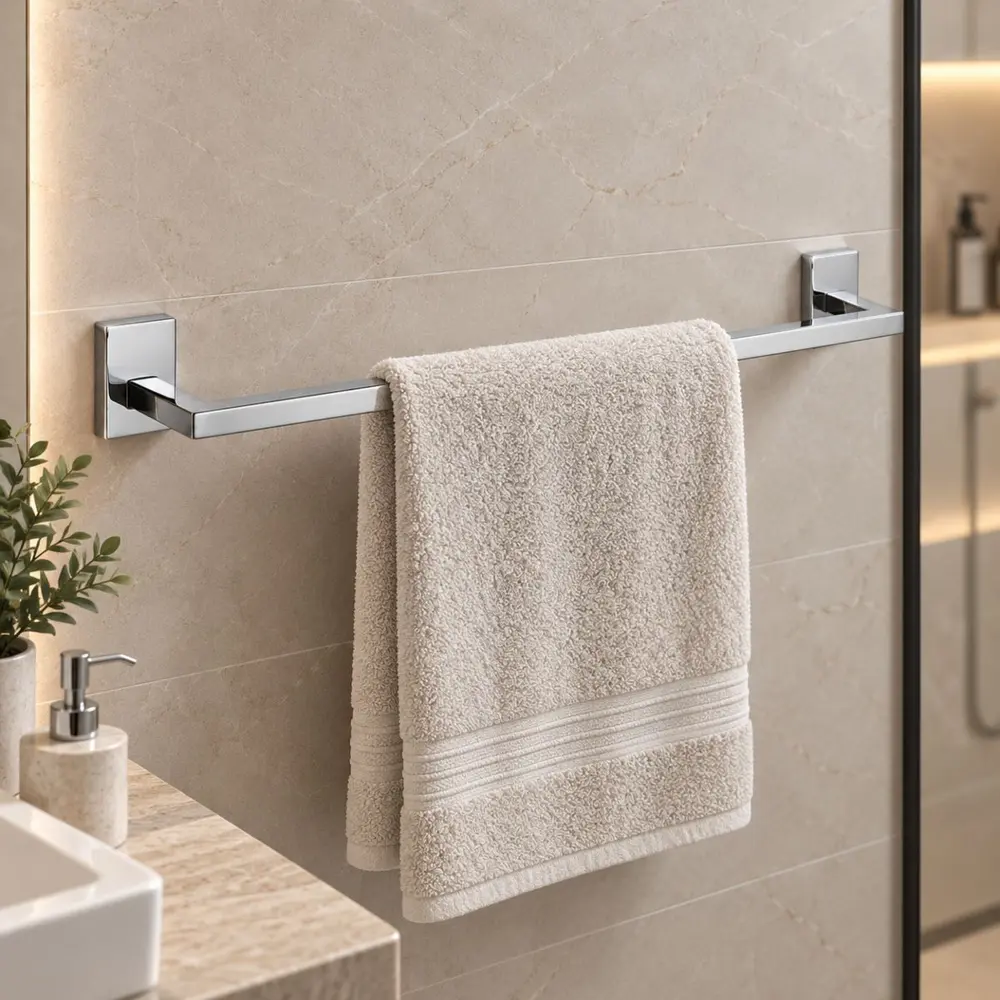 Kit de Acessórios para Banheiro 4 Peças Inox Cromado