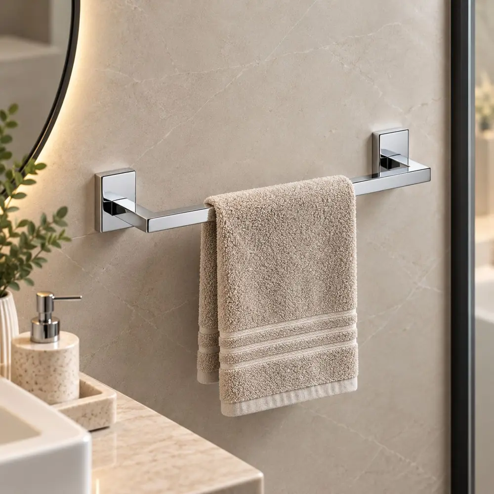 Kit de Acessórios para Banheiro 4 Peças Inox Cromado