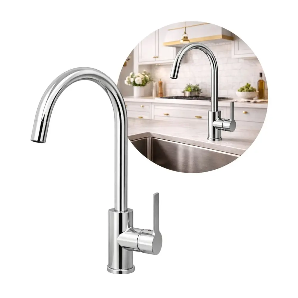 Torneira Gourmet Monocomando Cromada Água Quente e Fria 360