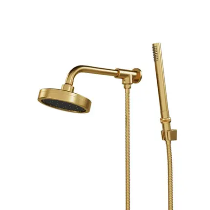 Chuveiro Articulado de Parede Autolimpante com Desviador Fani Mix Dourado Fosco 3310 DV500