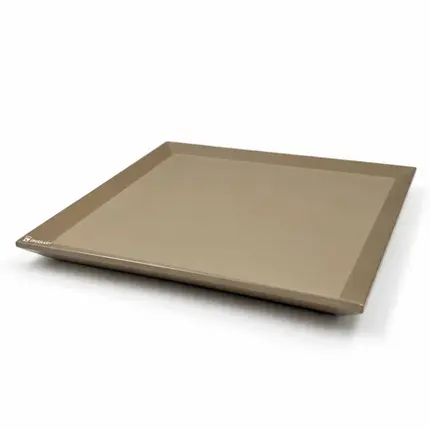 Bandeja Slim 24x24cm em Resina Cristal Honey