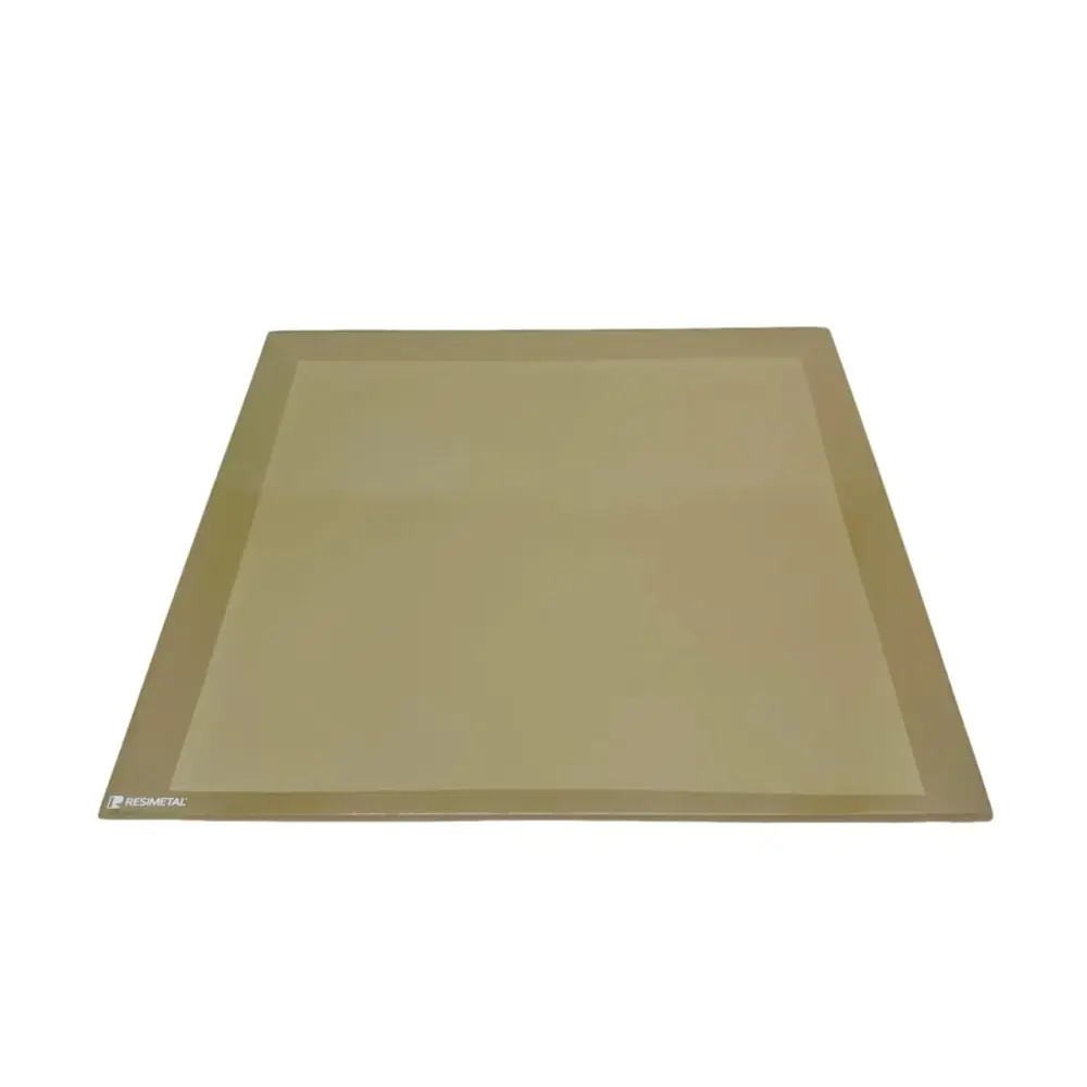 Bandeja Slim 24x24cm em Resina Cristal Honey