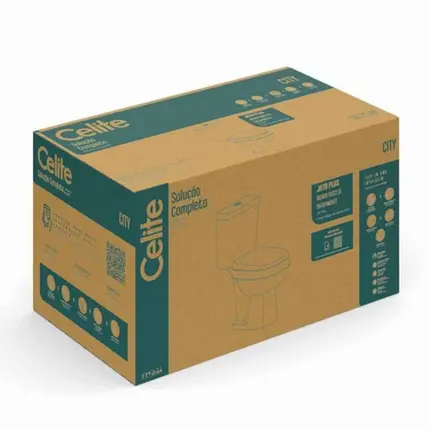 Kit Bacia com Caixa Acoplada 3/6L e Instalação Celite City Branco 1207230012300