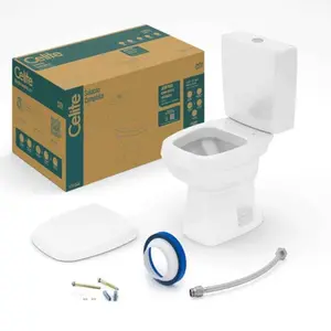 Kit Bacia com Caixa Acoplada 3/6L e Instalação Celite City Branco 1207230012300