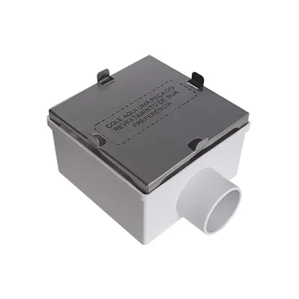 Ralo Oculto 10cm Inox PVC Mozaik Design Moderno Banheiro