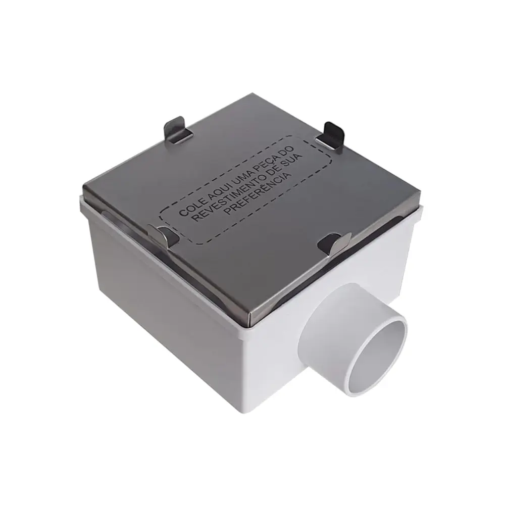Ralo Oculto 10cm Inox PVC Mozaik Design Moderno Banheiro