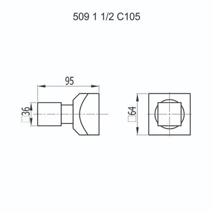 Acabamento para Registro 1.1/2 Fani Hera Cobre Fosco 509 RV105