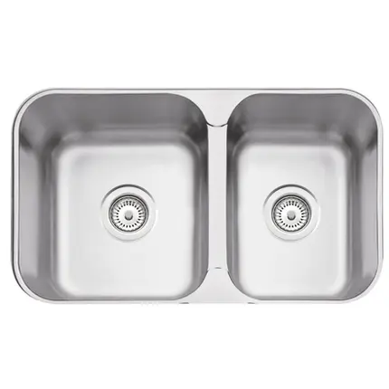 Cuba de Embutir/Sobrepor Dupla Tramontina 69x40 Isis 2C 34-28 BS em Aço Inox Escovado 94062102