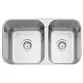 Cuba de Embutir/Sobrepor Dupla Tramontina 69x40 Isis 2C 34-28 BS em Aço Inox Escovado 94062102