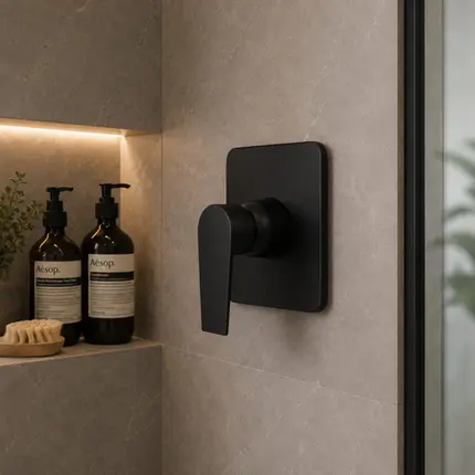 Acabamento Monocomando Base Docol Alta Pressão Fani Bold Preto Fosco 530 BK370