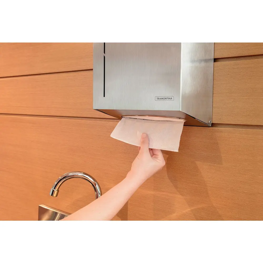 Dispenser para Papel Toalha Tramontina em Aço Inox Acetinado 94532031