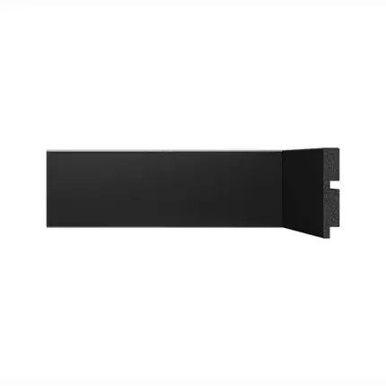 Rodapé de Poliestireno Black 3451 Preto 7x240cm Santa Luzia