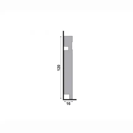 Rodapé de Poliestireno Moderna 493 Branco 12x240cm Santa Luzia