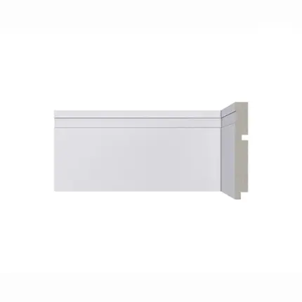 Rodapé de Poliestireno Moderna 493 Branco 12x240cm Santa Luzia
