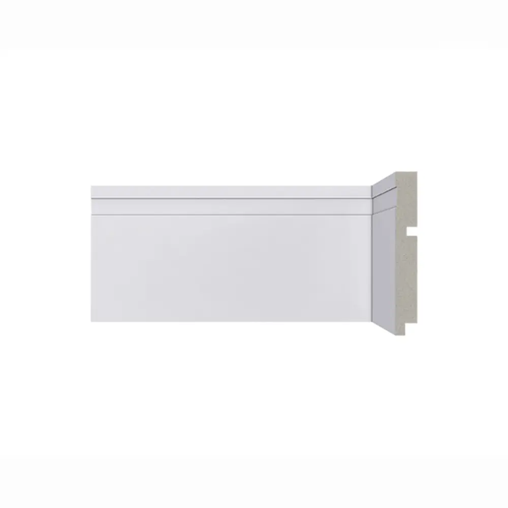 Rodapé de Poliestireno Moderna 493 Branco 12x240cm Santa Luzia