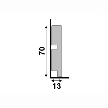 Rodapé de Poliestireno Pop Decor 451 Fendi 7x240cm Santa Luzia