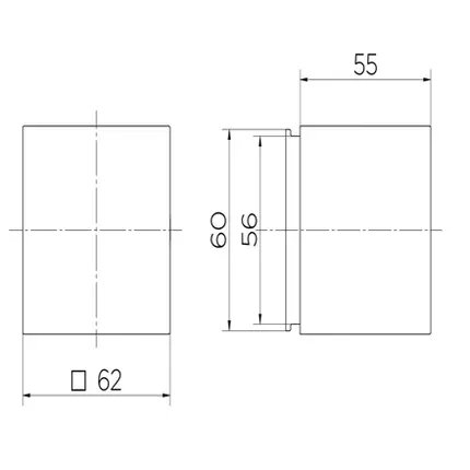 Acabamento para Registro DocolBase 3/4" Minima Grafite Escovado 00919970