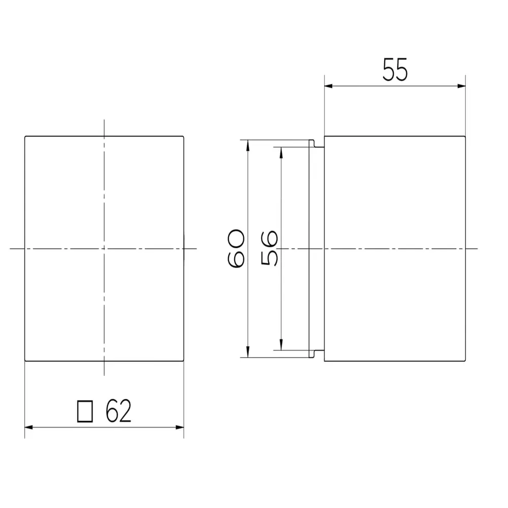 Acabamento para Registro DocolBase 3/4" Minima Grafite Escovado 00919970