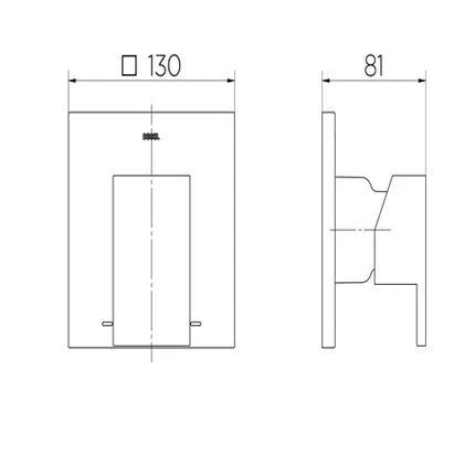 Acabamento Monocomando para Chuveiro 3/4" Docol New Edge Grafite Escovado 925970