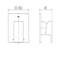 Acabamento Monocomando para Chuveiro 3/4" Docol New Edge Grafite Escovado 925970