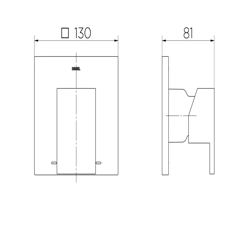 Acabamento Monocomando para Chuveiro 3/4" Docol New Edge Grafite Escovado 925970
