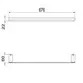 Porta Toalha 676mm DocolFlat Ônix 009613156