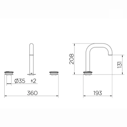 Misturador de Mesa para Lavatório DocolPlay Níquel Escovado 90010146044