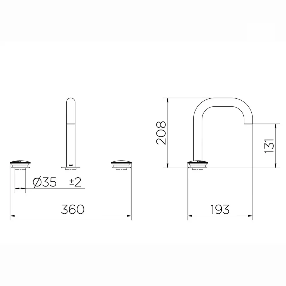 Misturador de Mesa para Lavatório DocolPlay Níquel Escovado 90010146044