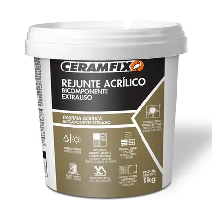 Rejunte Acrílico Ceramfix Bicomponente Cidra 1kg