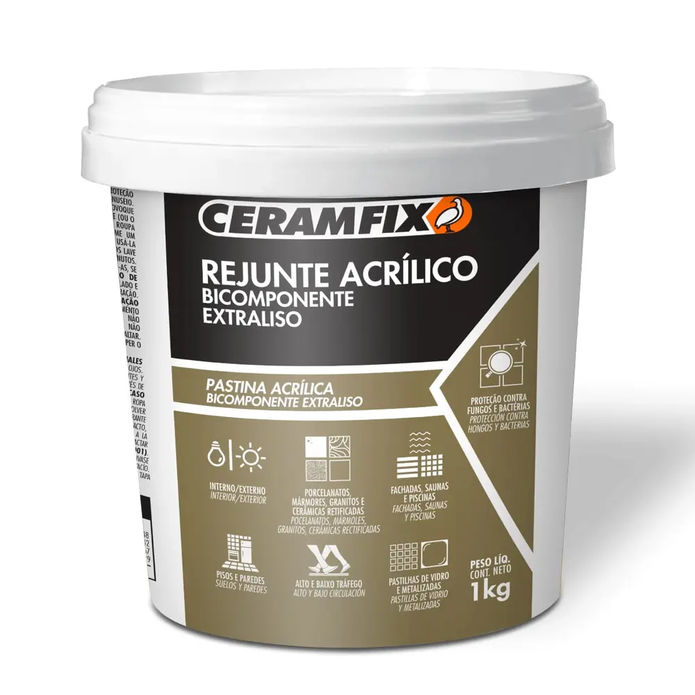Rejunte Acrílico Ceramfix Bicomponente Cidra 1kg