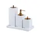 Conjunto Banheiro 3 Peças em Resina Branco - Red Gold