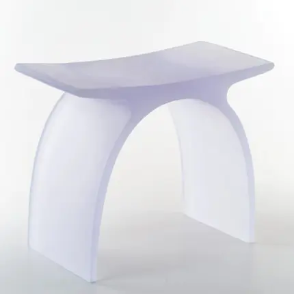 Banqueta Arc em Resina Cristal Fosco
