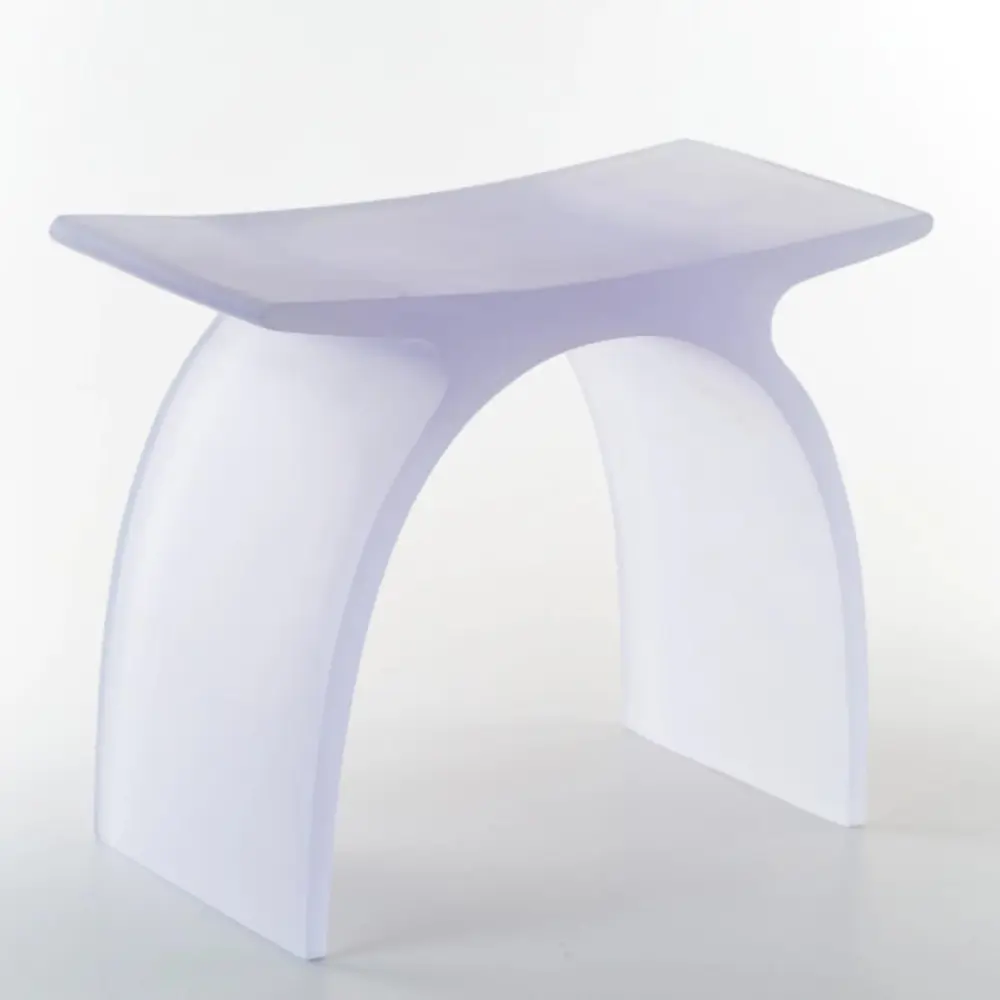 Banqueta Arc em Resina Cristal Fosco
