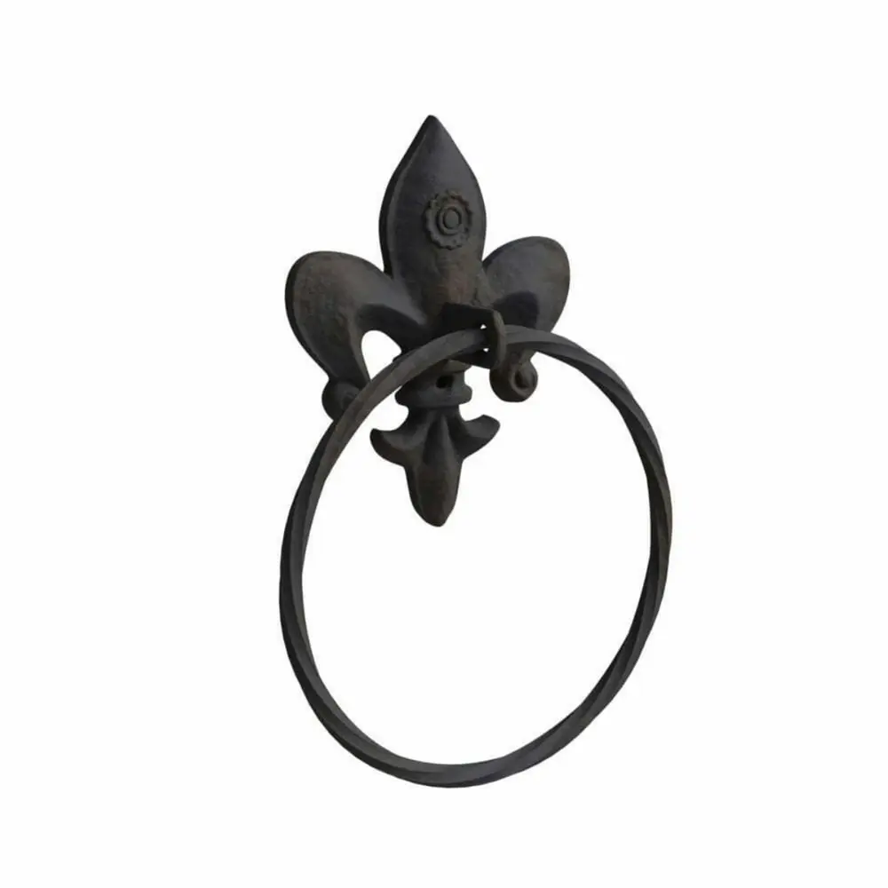 Porta Toalha Argola em Ferro Italy Line Medieval Rústico Café