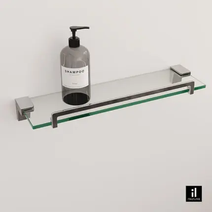 Porta Shampoo com Grade Italy Line Arsoli Inox Polido