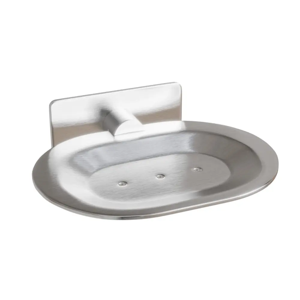 Porta Sabonete Italy Line Delia Inox Escovado Colante