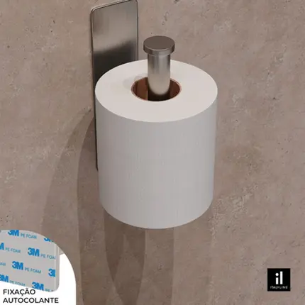 Papeleira Italy Line Delia Inox Escovado Colante
