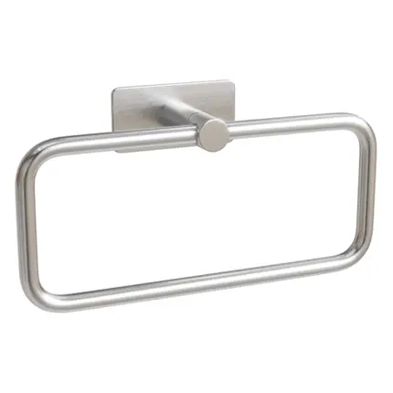 Porta Toalha Argola Italy Line Delia Inox Escovado Colante