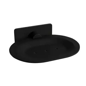 Porta Sabonete Italy Line Delia Inox Black Colante