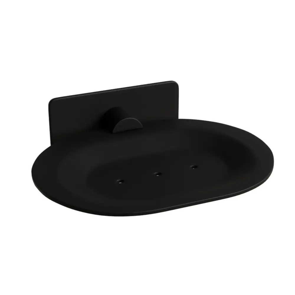 Porta Sabonete Italy Line Delia Inox Black Colante