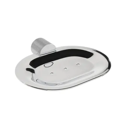 Porta Sabonete Italy Line Zigrinato Vitalle Inox Polido