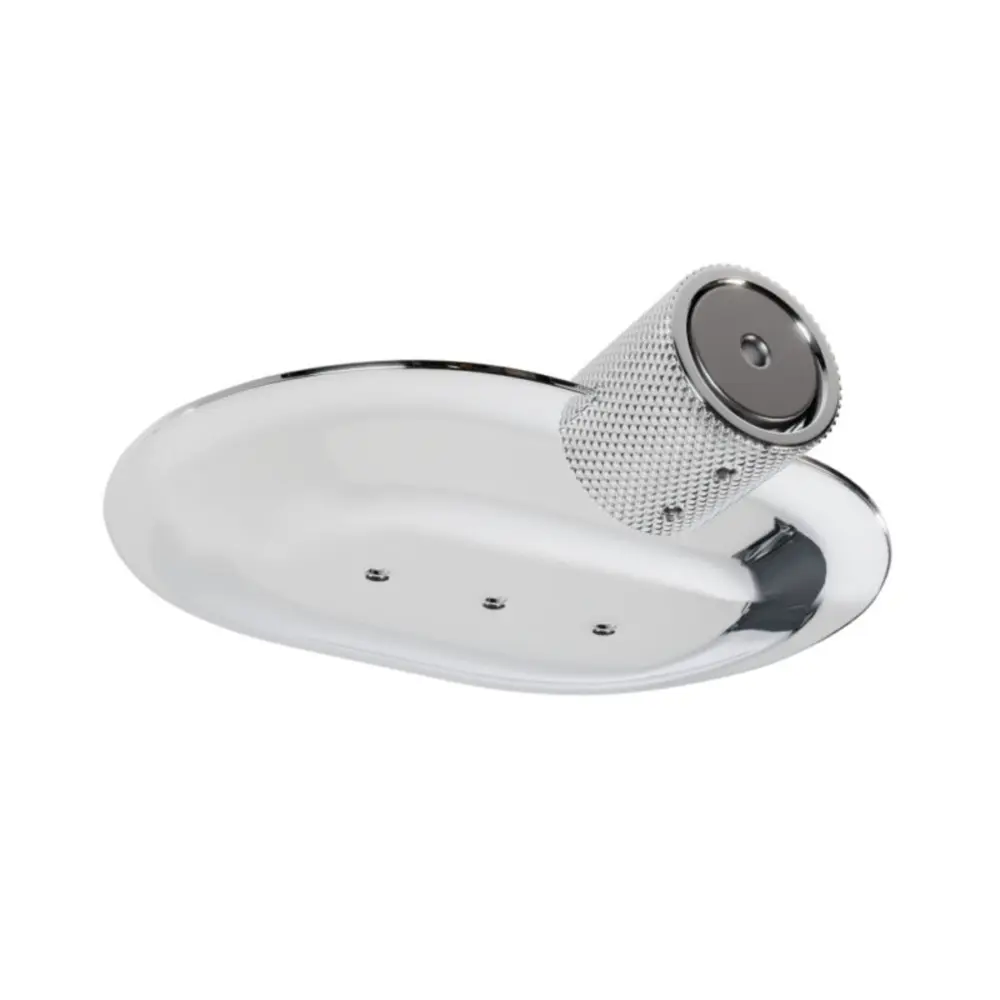 Porta Sabonete Italy Line Zigrinato Vitalle Inox Polido