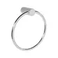 Porta Toalha Argola Italy Line Zigrinato Vitalle Inox Polido