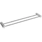 Porta Toalha Duplo Italy Line Zigrinato Vitalle Inox Polido