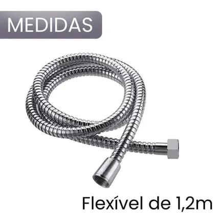 Ducha Higiênica Universal Cromada Sem Furo Parede Moderna