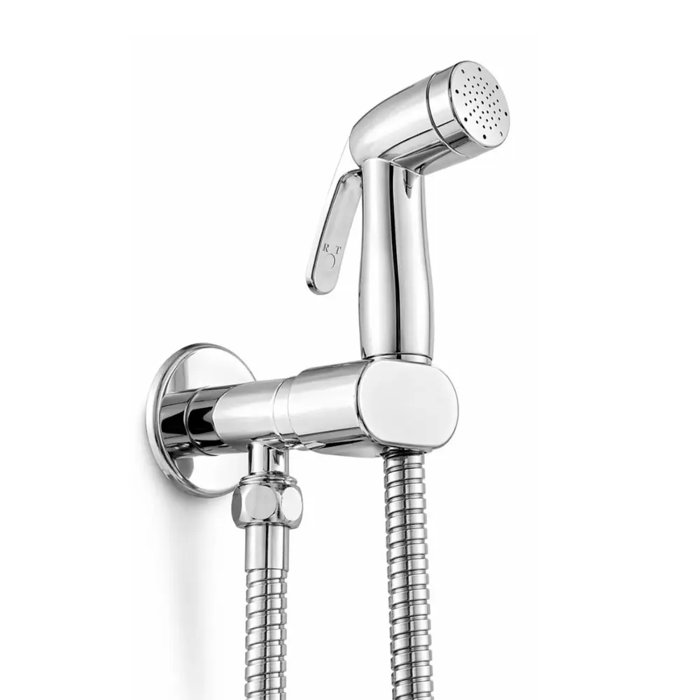 Ducha Higiênica Universal Cromada Sem Furo Parede Moderna