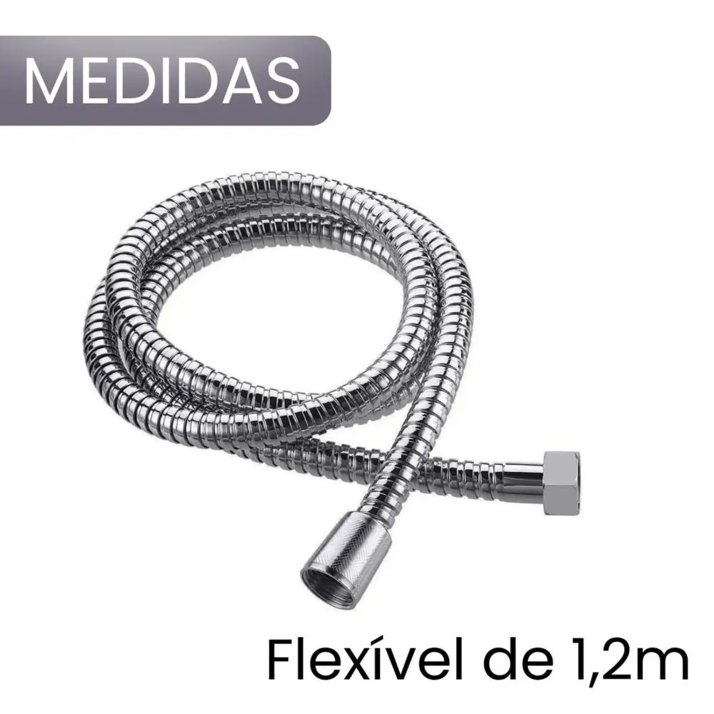Ducha Higiênica Universal Cromada Sem Furo Parede Moderna