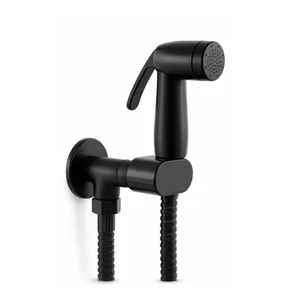 Ducha Higiênica Universal Preto Fosco Sem Furo Parede