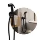 Ducha Higiênica Universal Preto Fosco Sem Furo Parede